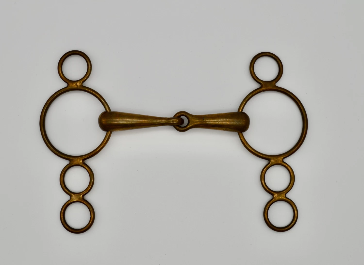 4 Ring Copper Alloy Jointed 21mm Gag Bit 5" 1 4 Ring Copper Alloy Jointed 21mm Gag Bit 5"