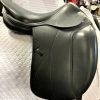 Amerigo Flat Seat Pinerolo Dressage Saddle 17 1/2" M Black Ex Demo