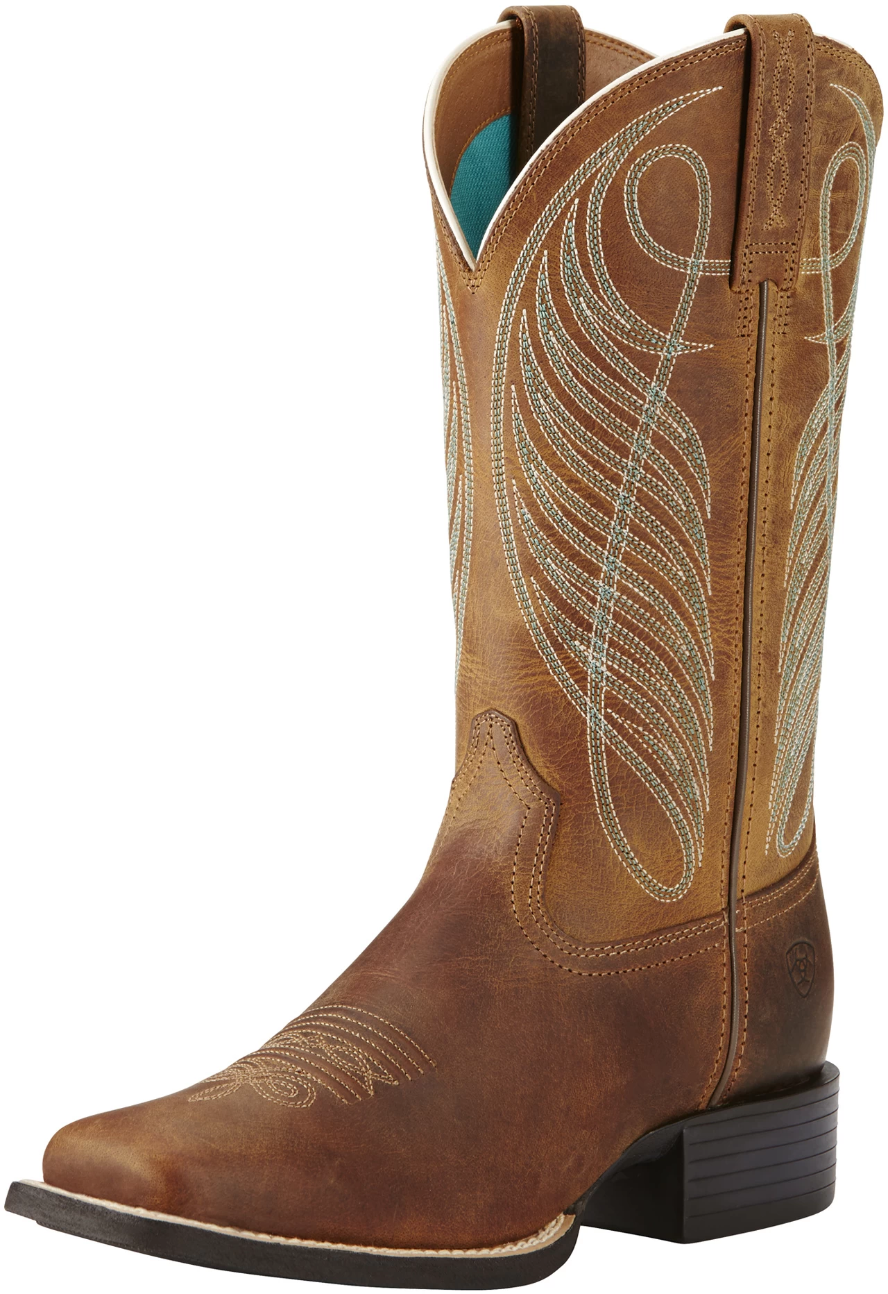 Ariat Round Up Square Toe Western Boot Powder Brown 1 Ariat Round Up Square Toe Western Boot Powder Brown