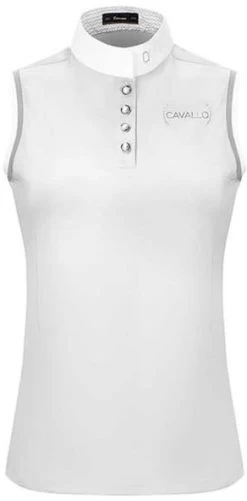 Cavallo Konny Womens Sleeveless Competition Shirt White