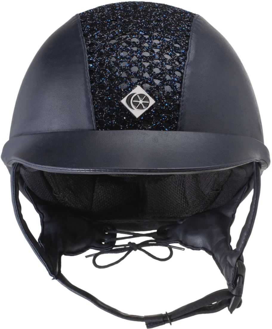 Charles Owen Leather Look ELumenAyr Riding Hat Black Sparkly 4 Charles Owen Leather Look ELumenAyr Riding Hat Black Sparkly - Image 4