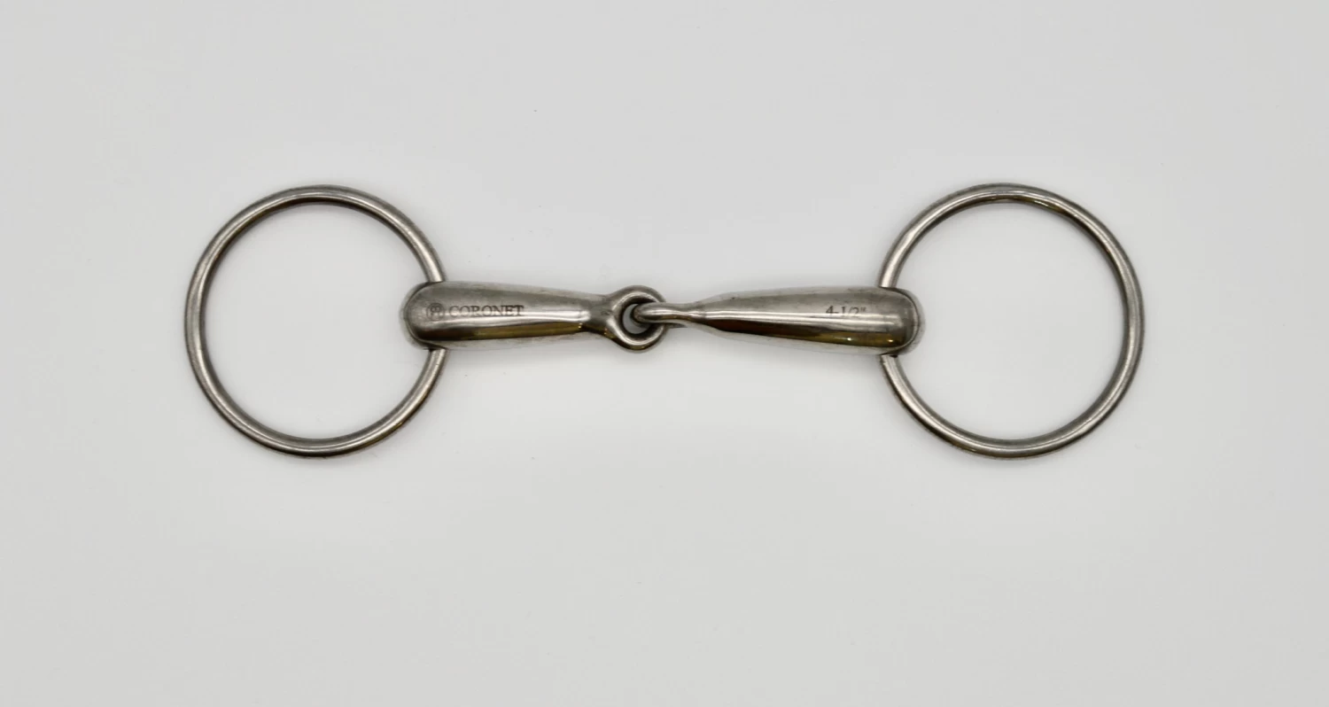Coronet Loose Ring Hollow Mouth Jointed 18mm S/Steel Snaffle 4 1/2" 1 Coronet Loose Ring Hollow Mouth Jointed 18mm S/Steel Snaffle 4 1/2"