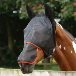 Equilibrium Field Relief Max Fly Mask Grey/Blue Binding 5 Equilibrium Field Relief Max Fly Mask Grey/Blue Binding -Equestrian Supplies Store equilibrium field relief max fly mask 122818549 grey blue binding 326404105