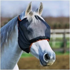 Equilibrium Field Relief Midi Fly Mask (No Ears) Grey/Yellow Binding