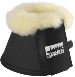 Eskadron Leatherette With Lambskin Allround Over Reach Boots Black