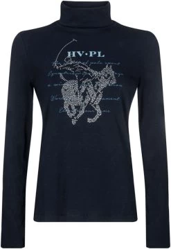 H V Polo Colona Turtleneck Top Navy