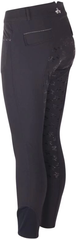 H V Polo Hasty Full Silicone Seat High Waisted Womens Breeches Anthracite -Equestrian Supplies Store h v polo hasty full silicone seat high waisted wom 119507955 anthracite 317451547