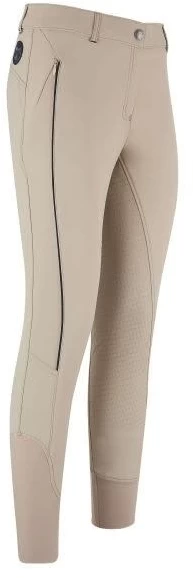 H V Polo Madonna Full Silicone Seat Womens Breeches Sand