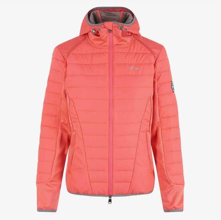 H V Polo Marselan Womens Hooded Jacket Bright Coral 1 H V Polo Marselan Womens Hooded Jacket Bright Coral