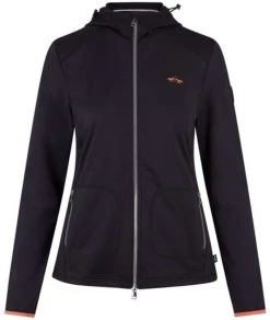 H V Polo Wilson Hooded Womens Sweat Jacket Black