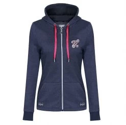 Harcour Lafayette Womens Slim Fit Full Zip Hoodie Navy Melange