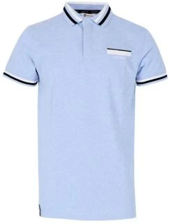 Harcour Modesto Mens Polo Shirt Blue Melange