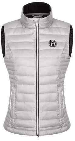 Harcour Rose Quilted Womens Gilet Taupe