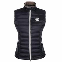 Harcour Rose Quilted Womens Gilet Black