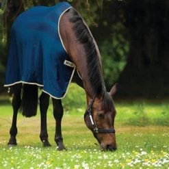 Mio Horseware Skrim Cooler Rug Navy/Tan & Navy