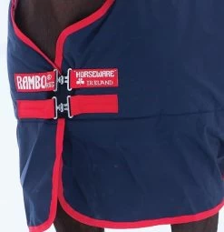 Rambo Horseware Original Medium 200gm Turnout Rug Blue/Red -Equestrian Supplies Store horseware rambo original medium 200gm turnout rug 121080522 blue red 321853539