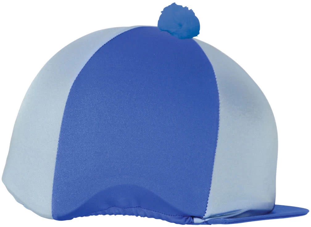 HY Equestrian Hyfashion Two Tone Bobble Hat Cover One Size Brilliant Blue/Light Blue 1 HY Equestrian Hyfashion Two Tone Bobble Hat Cover One Size Brilliant Blue/Light Blue