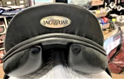 Jaguar Deep Seat XKC Dressage Saddle 18" M Black Buffalo Leather With Wool Panels Ex Demo -Equestrian Supplies Store jaguar deep seat xkc dressage saddle 18 m black bu 121307682 n a 332993174