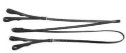 Jeffries Show Split Reins / Pelham Reins / Converter Reins Black