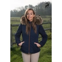 Ju Et Pa Beezie Jacket Navy/Brown Fur