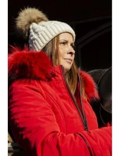 Ju Et Pa Beezie Jacket Navy/Brown Fur -Equestrian Supplies Store ju et pa beezie jacket 120811992 navy brown fur 321156460