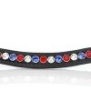 Judi Famous Classic Red, White & Blue Browband Black