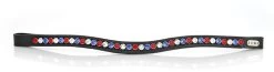 Judi Famous Classic Red, White & Blue Browband Black