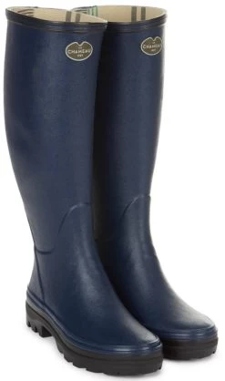 Le Chameau Womens Giverny Jersey Lined Boots Marine