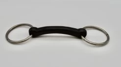 Loose Ring Vulcanite Mullen Mouth Snaffle 4 1/2" - 11.5cm" -