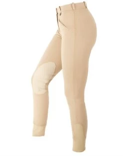 Mark Todd Collection Ladies Gisborne Suede Knee Patch Breeches Beige