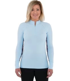 Noble Outfitters Ashley Performance Womens Long Sleeve Top Powder Blue