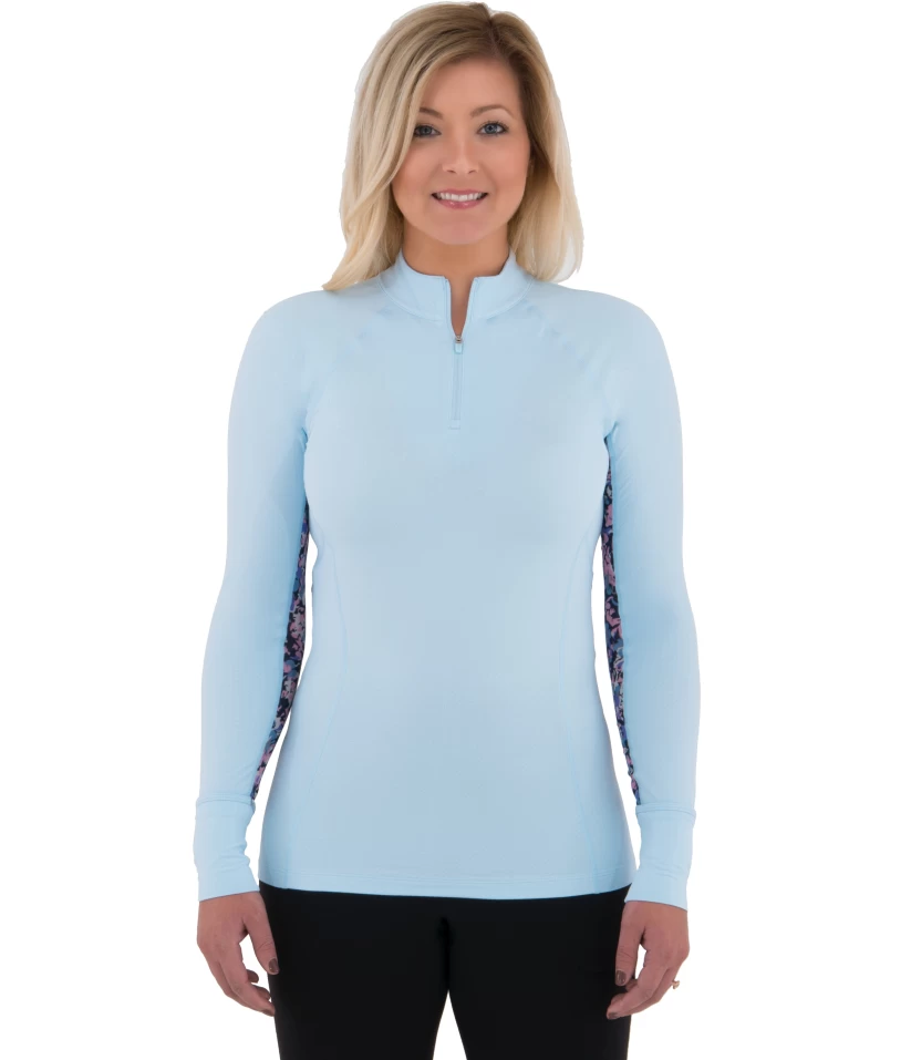 Noble Outfitters Ashley Performance Womens Long Sleeve Top Powder Blue 1 Noble Outfitters Ashley Performance Womens Long Sleeve Top Powder Blue