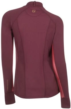 Noble Outfitters Ashley Performance Womens Long Sleeve Top Merlot