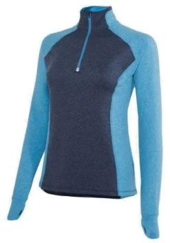 Noble Outfitters Athena Quarter Zip Womens Top Dark Navy