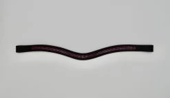 Otto Schumacher Curved Tec Browband With 4 Rows Of Swarovski Crystals Black / Purple