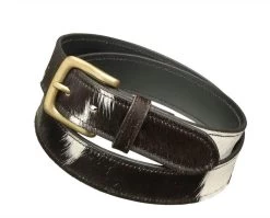 Pampeano Cowhide Belt Brown & White