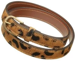 Pampeano Skinny Cowhide Leopard Belt