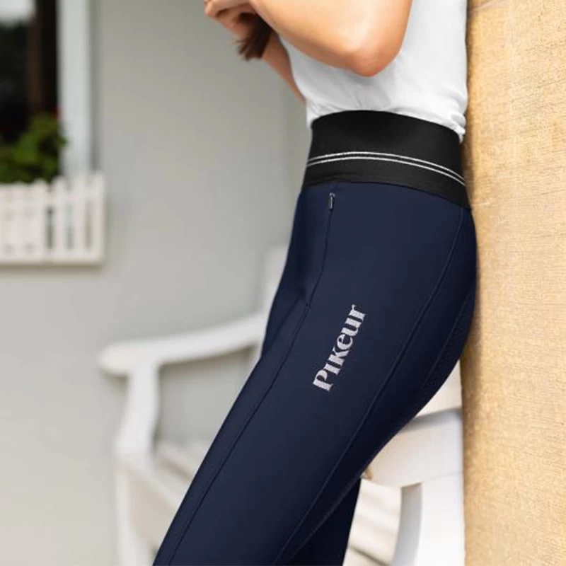 Pikeur Gia Grip Athleisure Softshell Winter Full Seat Womens Riding Tights Black 3 Pikeur Gia Grip Athleisure Softshell Winter Full Seat Womens Riding Tights Black - Image 3