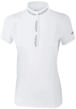 Pikeur Isis Womens Competition Shirt White/Rose Gold