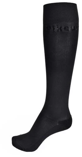 Pikeur Knee Length Socks With Rhinestone Logo Black 1 Pikeur Knee Length Socks With Rhinestone Logo Black