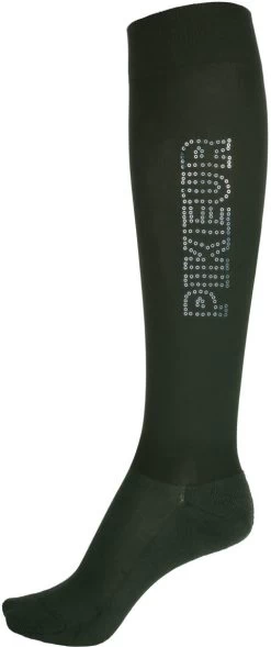 Pikeur Knee Length Socks With Sequin Logo Green