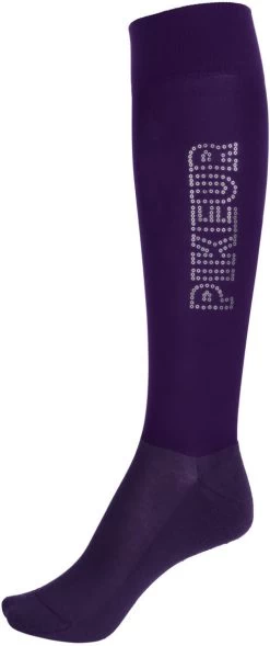 Pikeur Knee Length Socks With Sequin Logo Purple