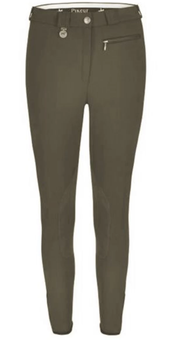 Pikeur Lugana McCrown Full Seat Womens Breeches Khaki 1 Pikeur Lugana McCrown Full Seat Womens Breeches Khaki