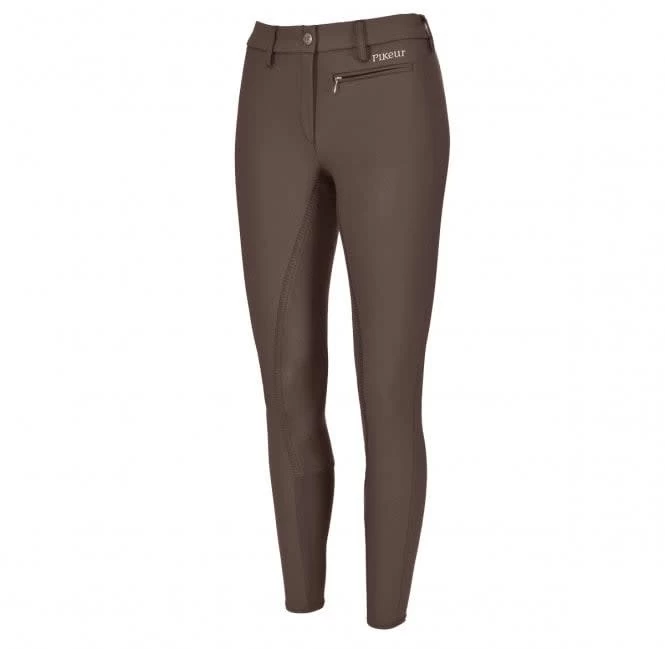 Pikeur Lugana Stretch McCrown Full Seat Womens Breeches Chocolate 1 Pikeur Lugana Stretch McCrown Full Seat Womens Breeches Chocolate