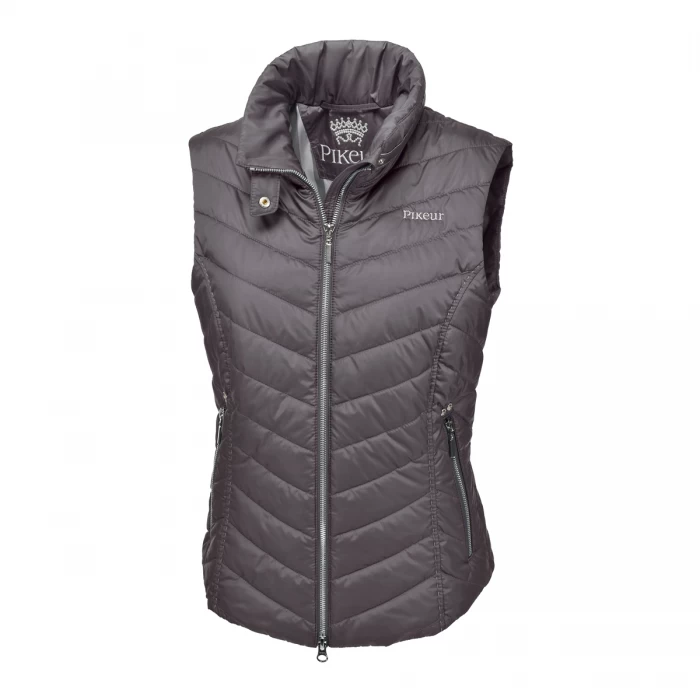 Pikeur Questa Premium Quilted Womens Gilet Violet Grey 1 Pikeur Questa Premium Quilted Womens Gilet Violet Grey