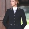 Pikeur Skarlett McCrown Collar Womens Competition Jacket Black With Coriander Collar
