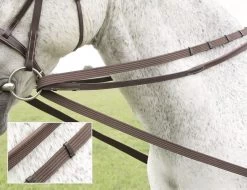 Shires Blenheim Cotton Web Draw Reins Black