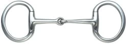 Shires Flat Ring Eggbutt Jointed S/Steel Snaffle