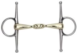 Shires Full Cheek Lozenge 16mm Brass Snaffle