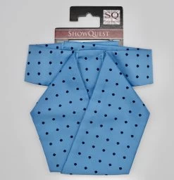 ShowQuest Tied Stock Medium Spot Pale Blue/Lrge Navy Spot